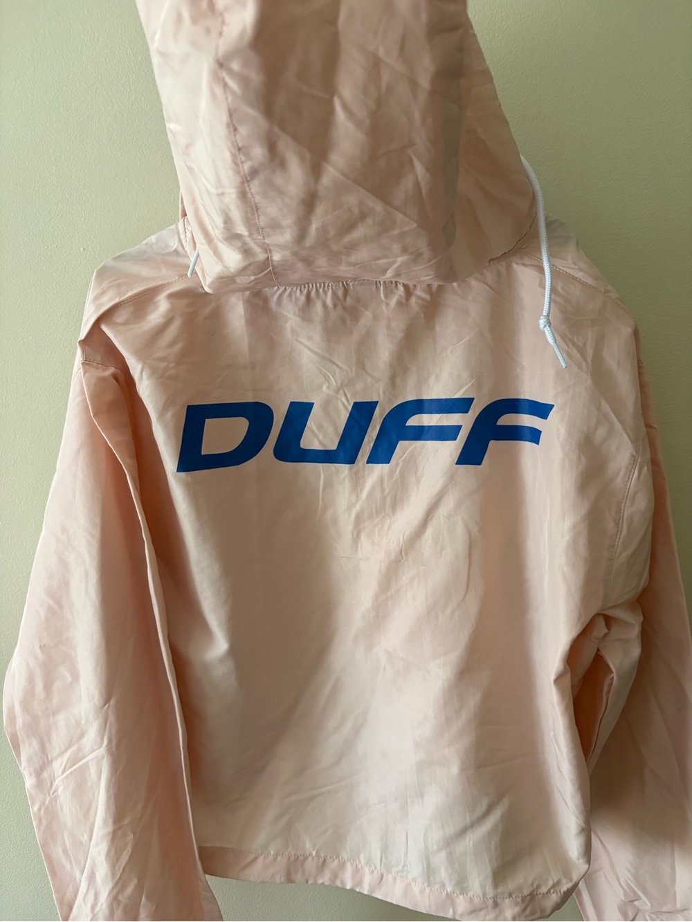 Women’s ' Hooded Windbreaker Jacket in Light Peach from Hilary Duff Tour